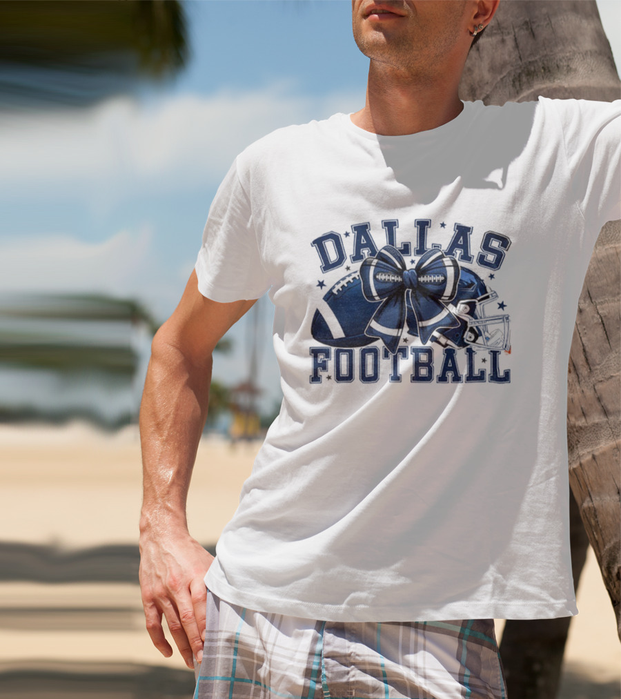 Dallas Coquette Bow Touchdown Football Game Day T-Shirt