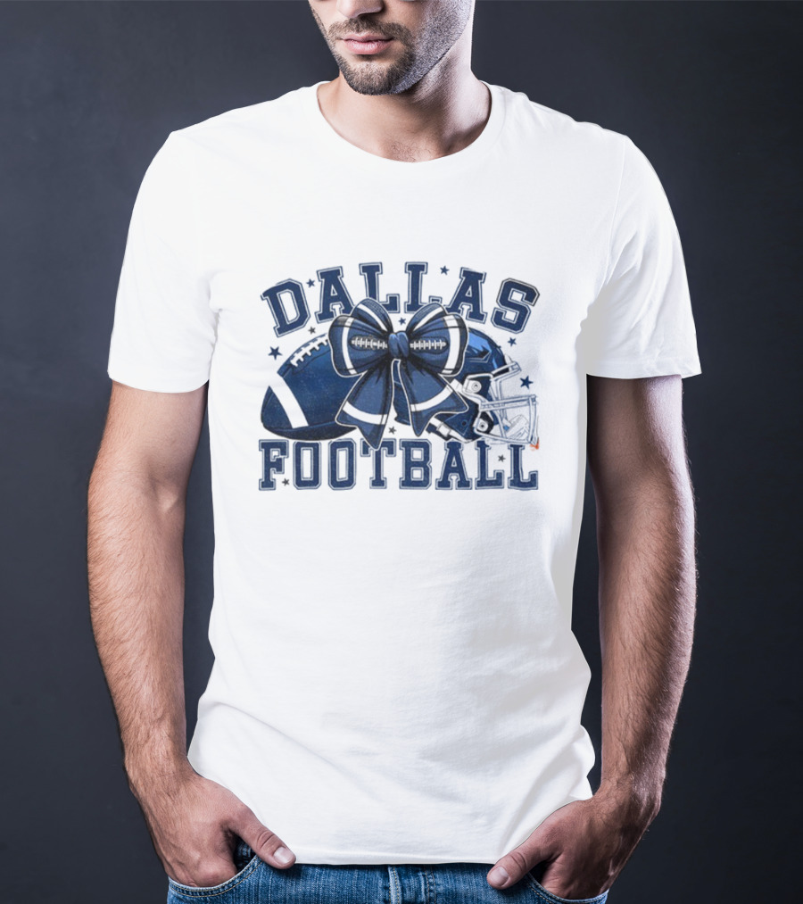 Dallas Coquette Bow Touchdown Football Game Day T-Shirt