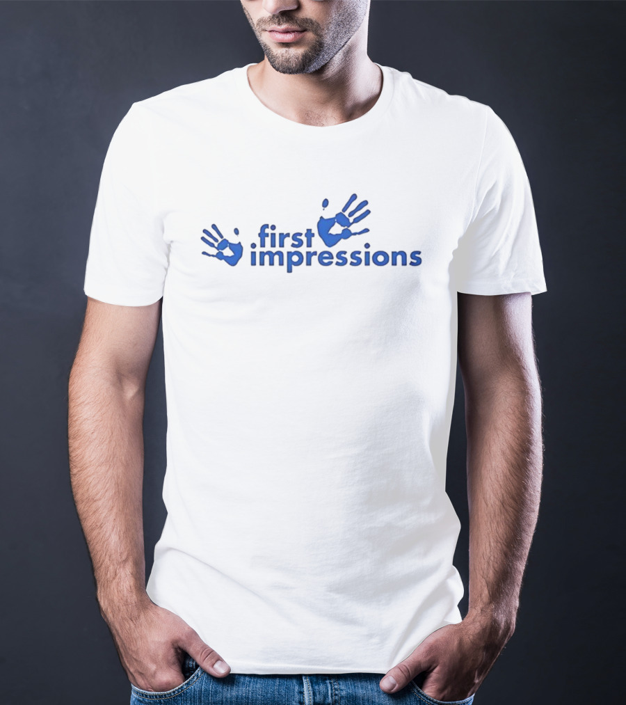 First Impressions Blue Handprints T-Shirt