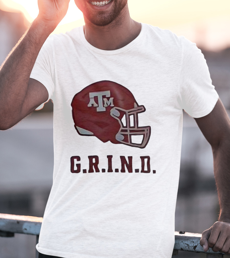 Texas A&M Aggies Football Helmet GRIND T-Shirt