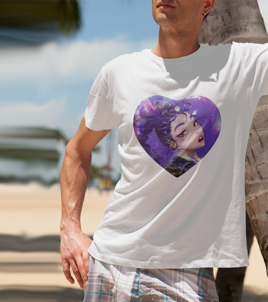 KPop Demon Hunters Rumi TM © Netflix Purple Heart T-Shirt