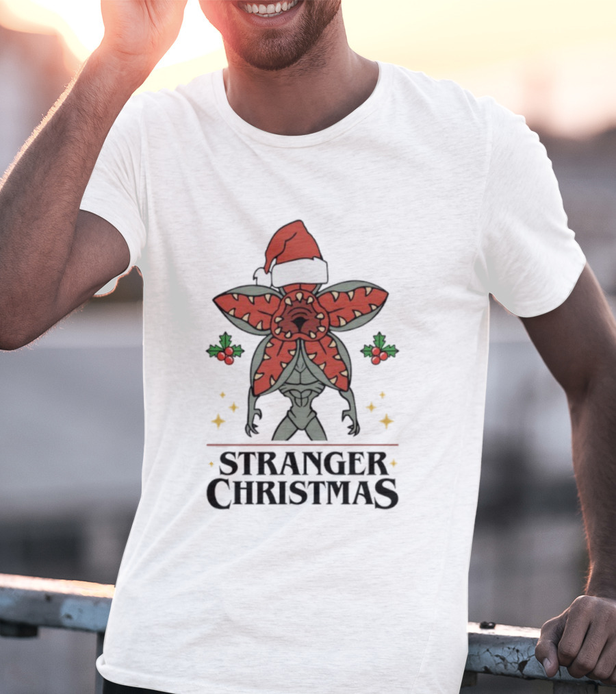 Stranger Christmas Monster Festive Holiday Creature T-Shirt