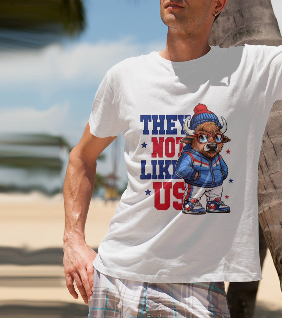 They Not Like Us Buffalo Bills Touchdown 2025 Football NFL T-Shirt