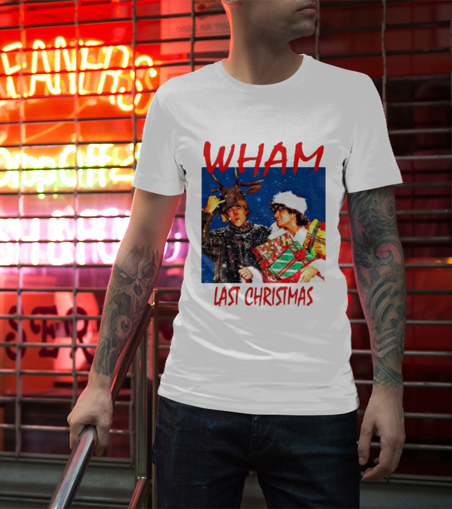 WHAM Last Christmas Festive Holiday Celebration With Snow And Gifts T-Shirt