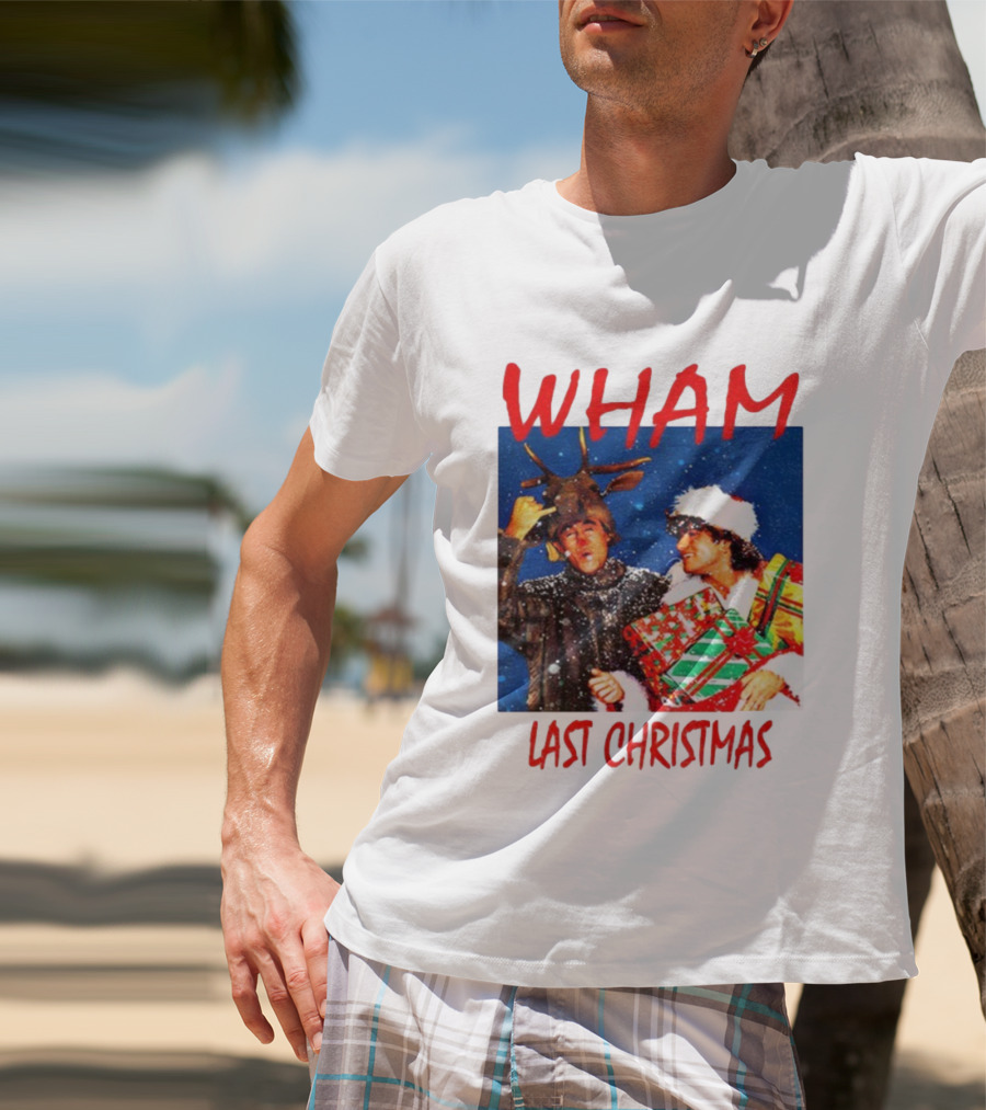WHAM Last Christmas Festive Holiday Celebration With Snow And Gifts T-Shirt