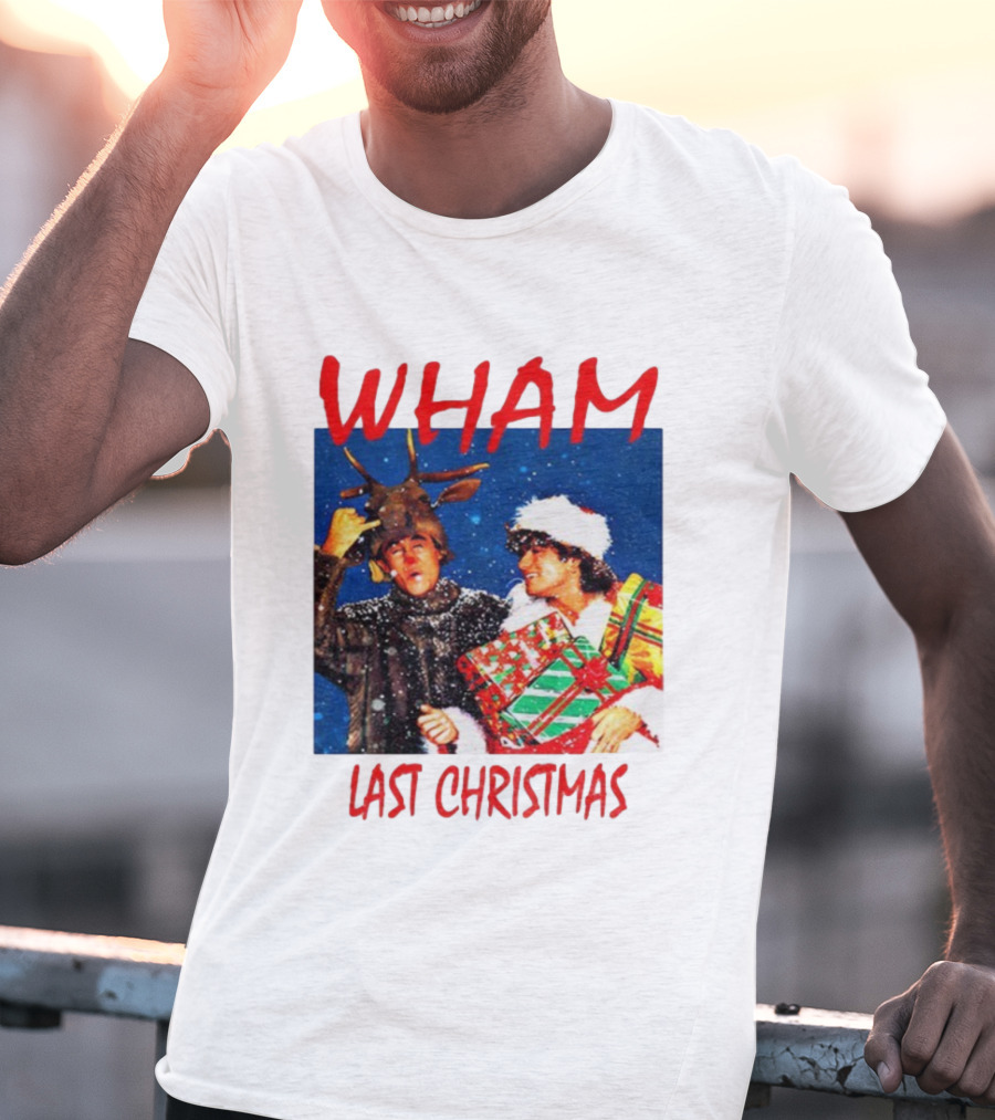 WHAM Last Christmas Festive Holiday Celebration With Snow And Gifts T-Shirt