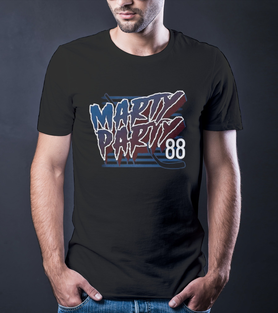 Marty Party 88 Colorado Avalanche Hockey T-Shirt