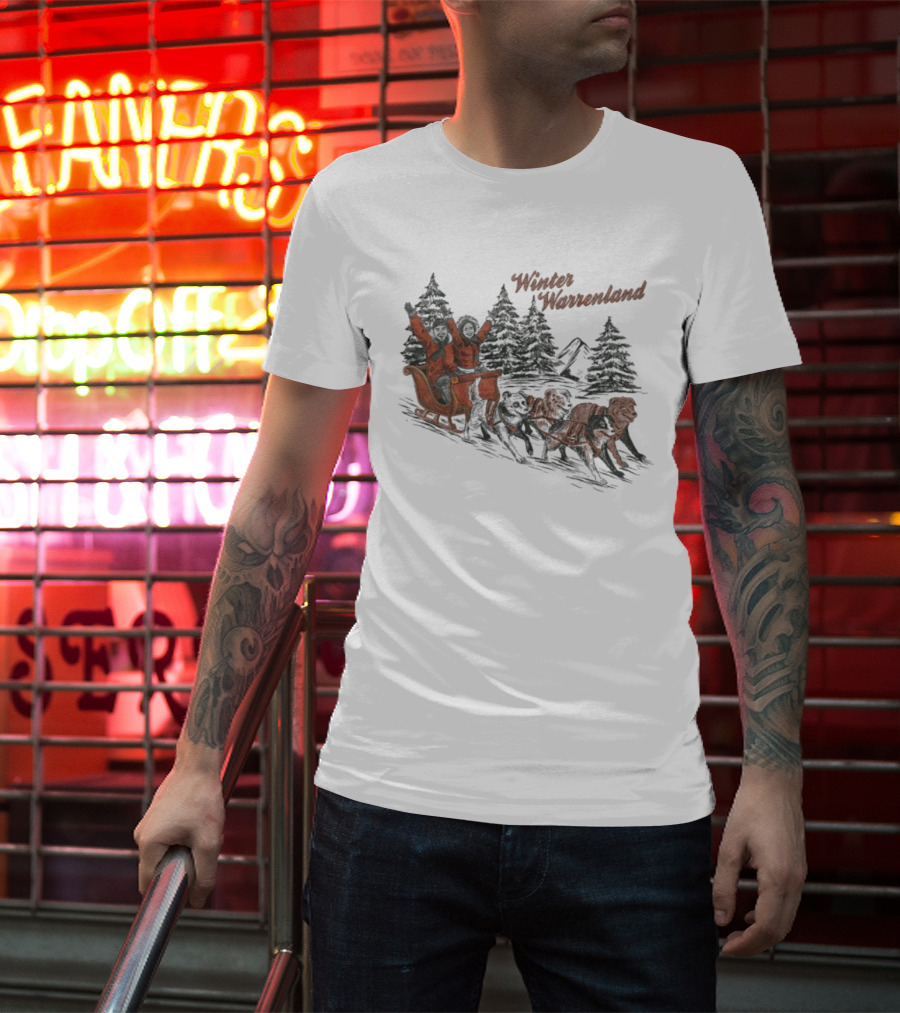 Alex Warren Winter Warrenland Sleigh Ride Snowy Trees Scene T-Shirt