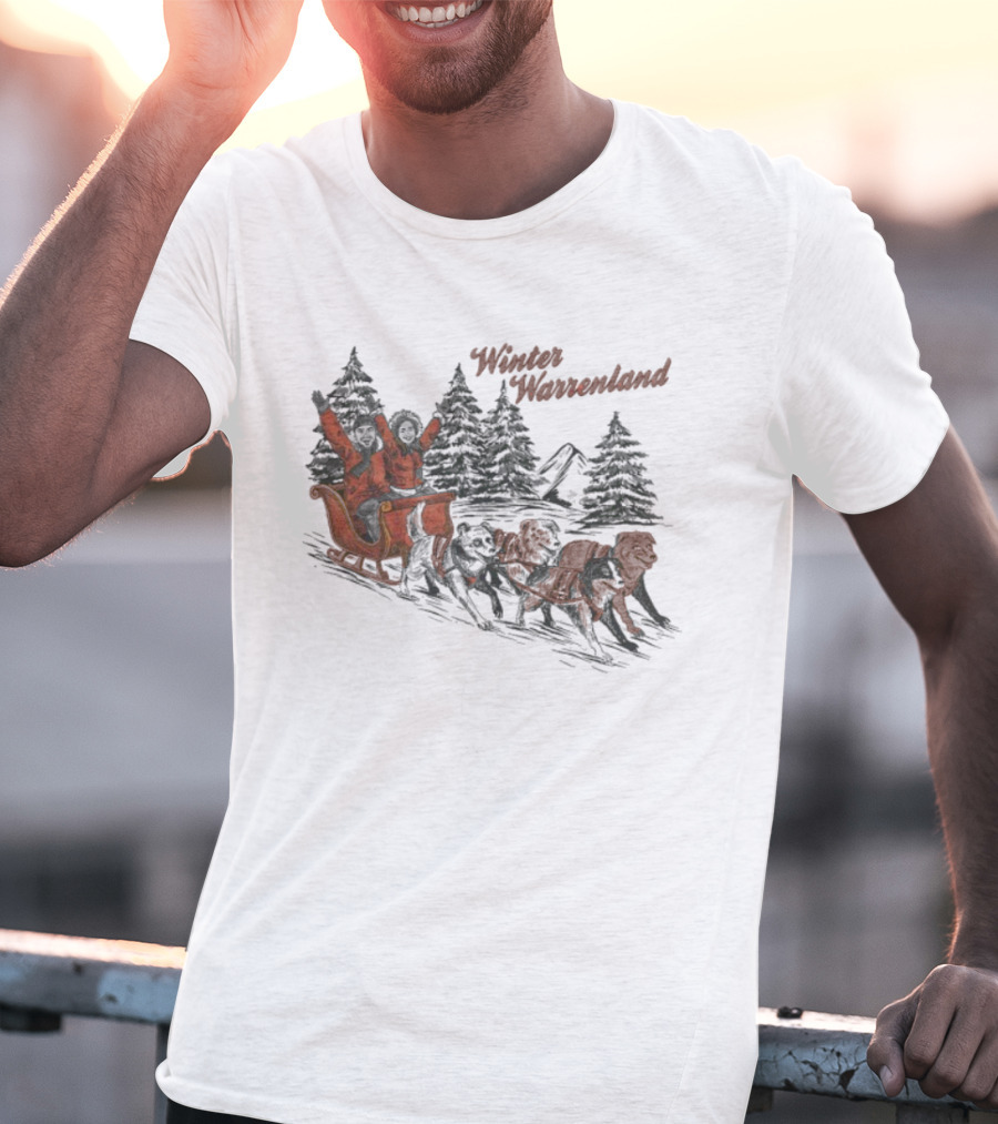 Alex Warren Winter Warrenland Sleigh Ride Snowy Trees Scene T-Shirt