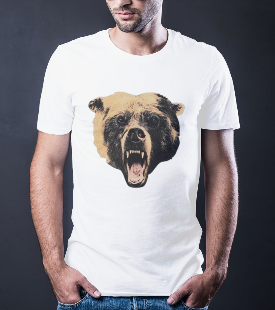 Chicago Bears Golf Wang Cutout Fierce Roaring Bear Face T-Shirt