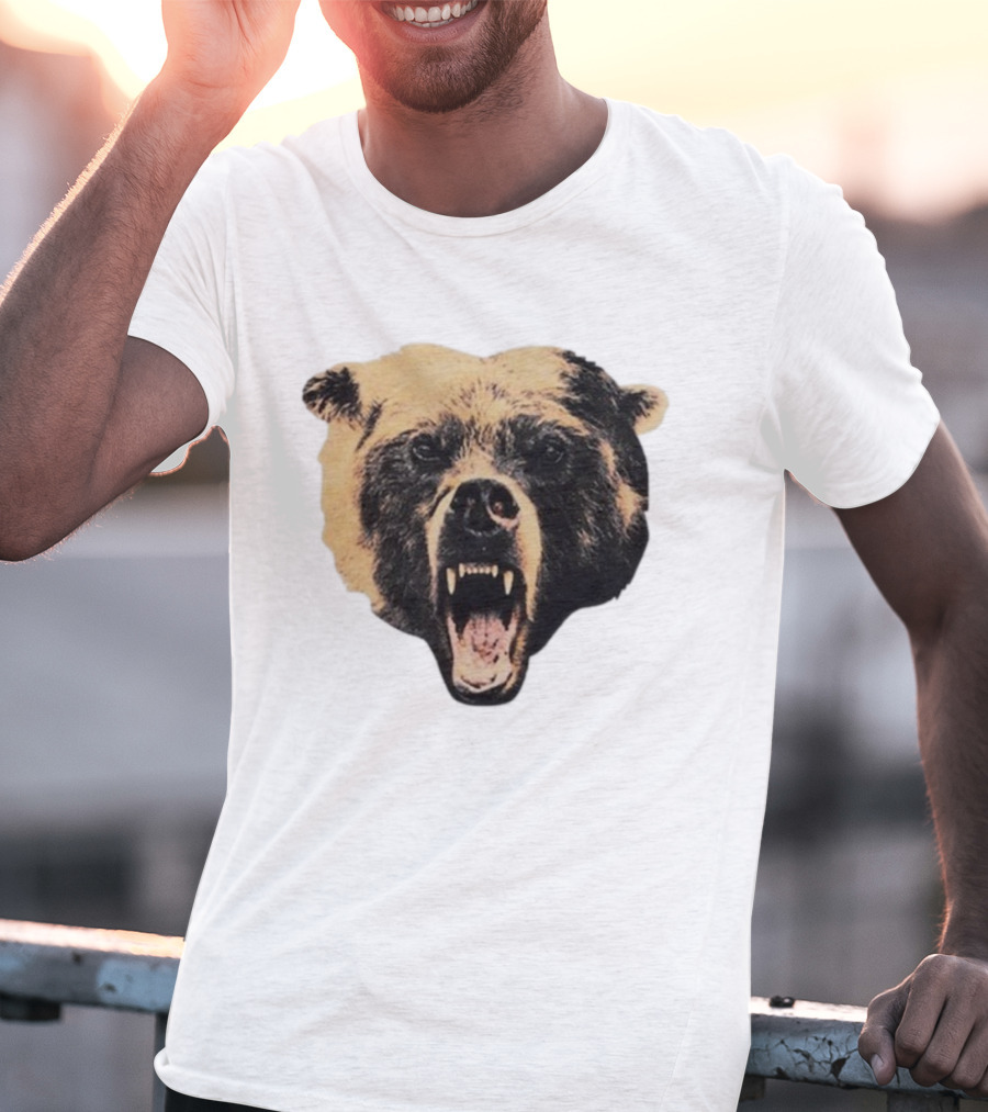 Chicago Bears Golf Wang Cutout Fierce Roaring Bear Face T-Shirt