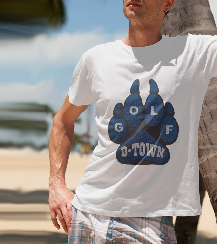 Detroit Lions Golf Wang D-Town Blue Foam Paw T-Shirt