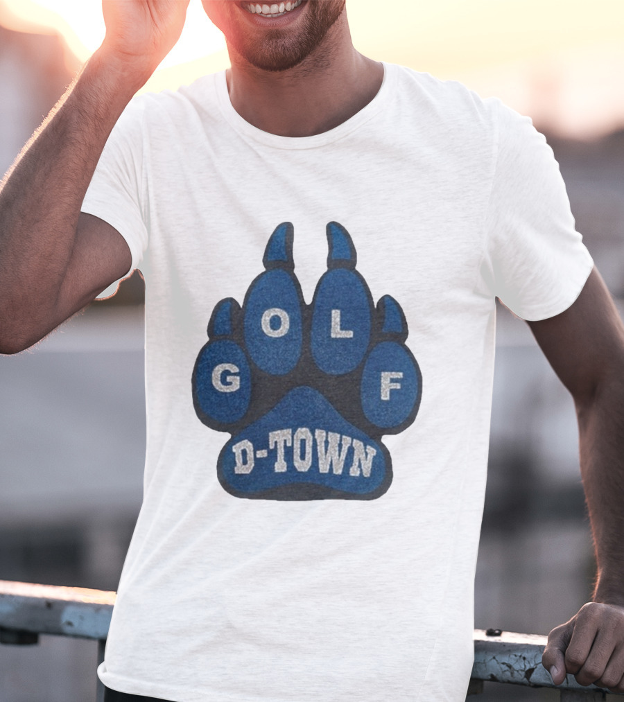 Detroit Lions Golf Wang D-Town Blue Foam Paw T-Shirt