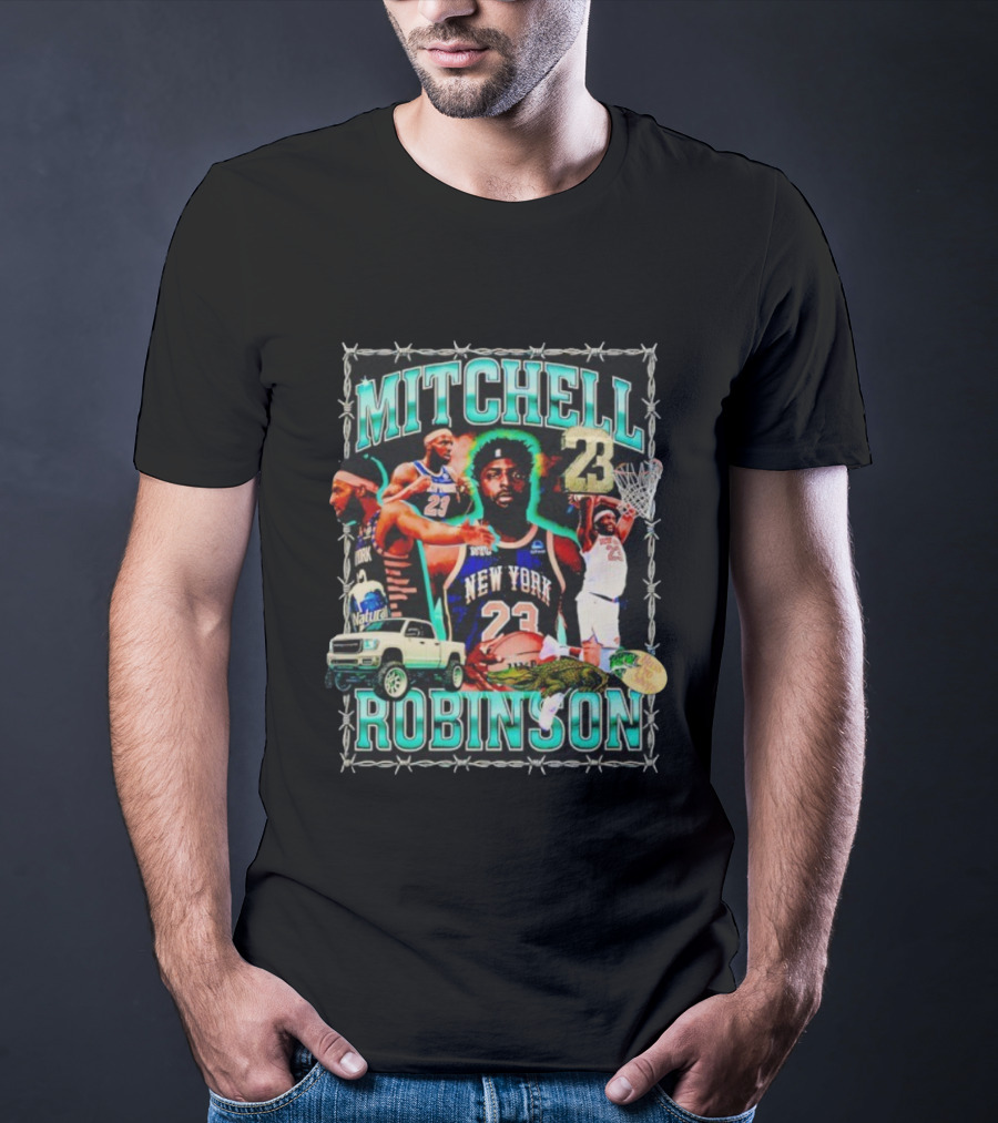 Mitchell Robinson 23 New York Knicks Basketball Player Highlights T-Shirt