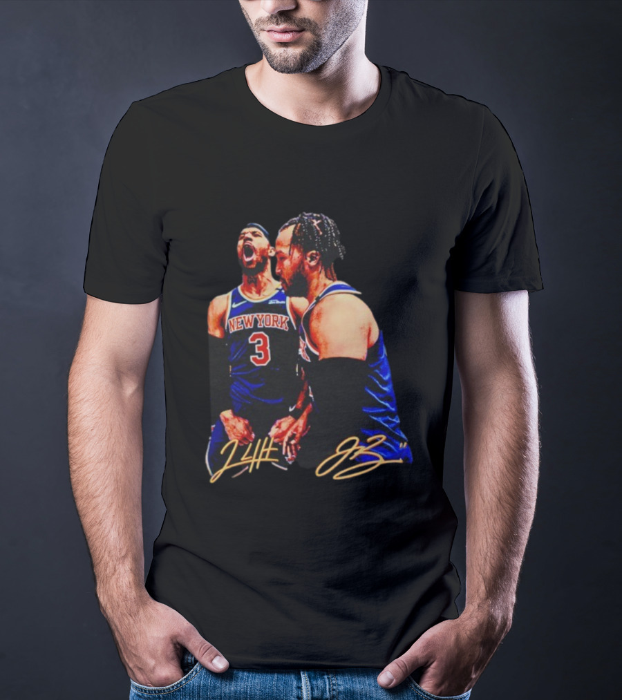 New York Knicks Basketball Number 3 Signature T-Shirt
