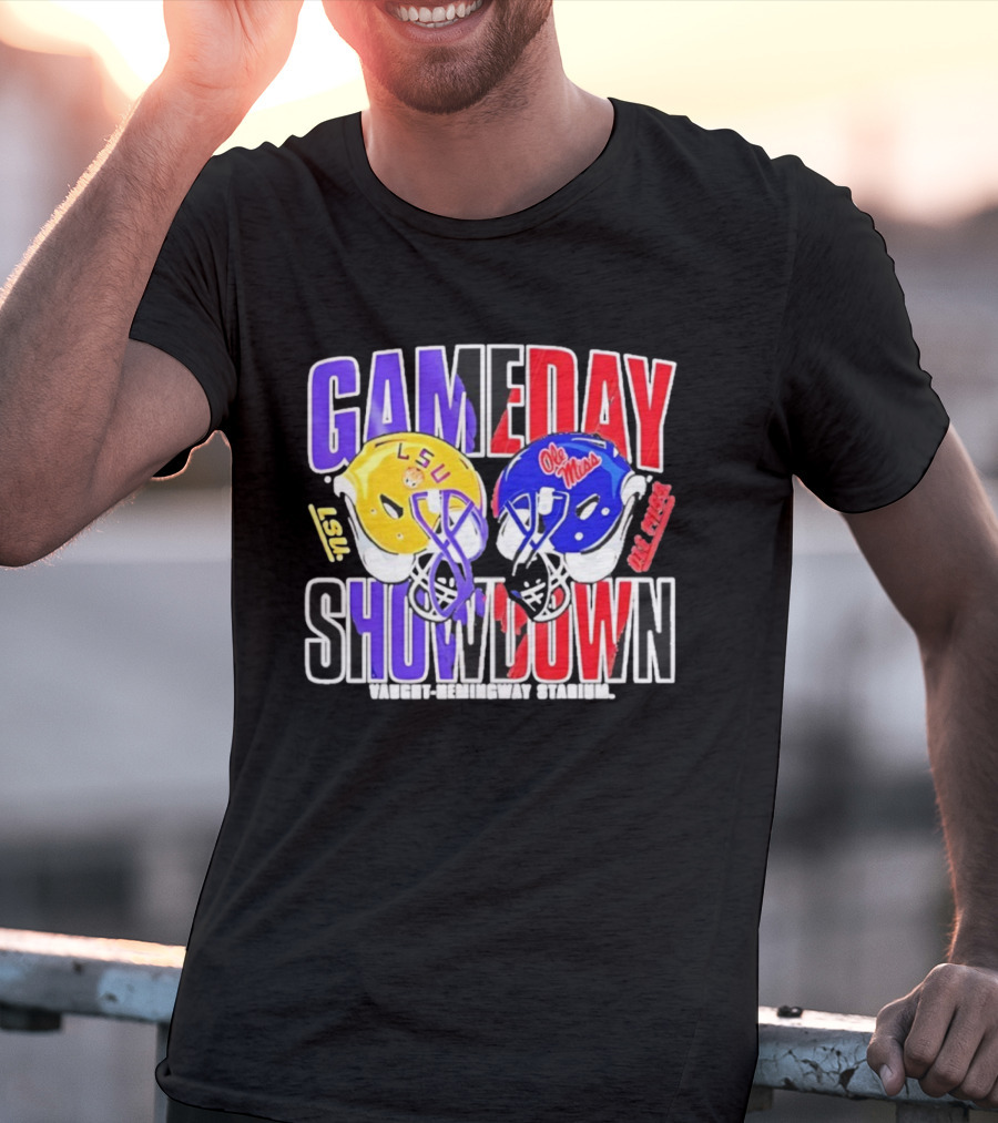 Ole Miss Rebels Vs LSU Tigers Gameday Showdown Vaught Hemingway Stadium 2025 T-Shirt