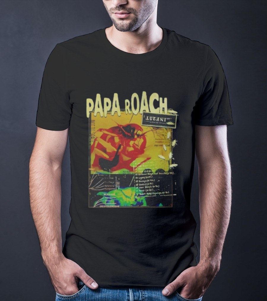 Papa Roach Infest 25 Commemorative Scraps Collage T-Shirt