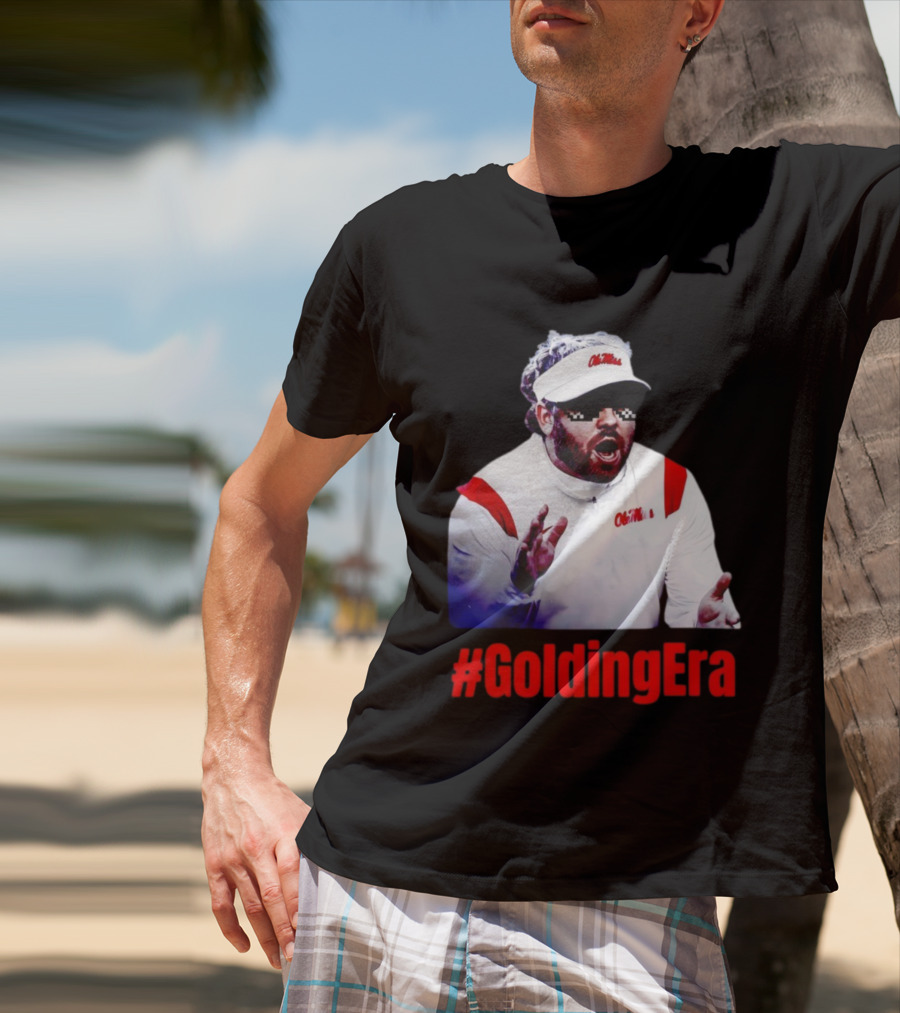 Ole Miss #GoldingEra Pete Golding Pixel Sunglasses Coach Look T-Shirt