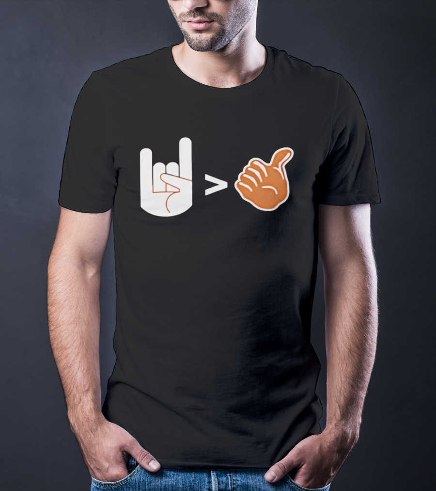 Texas Longhorns Hook ’em Hand Gesture Greater Thumbs Up Symbol 2025 T-Shirt