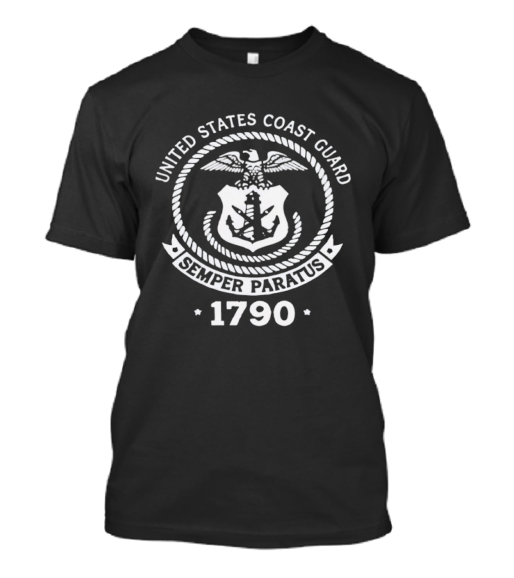 United States Coast Guard Semper Paratus 1790 Emblem T-Shirt