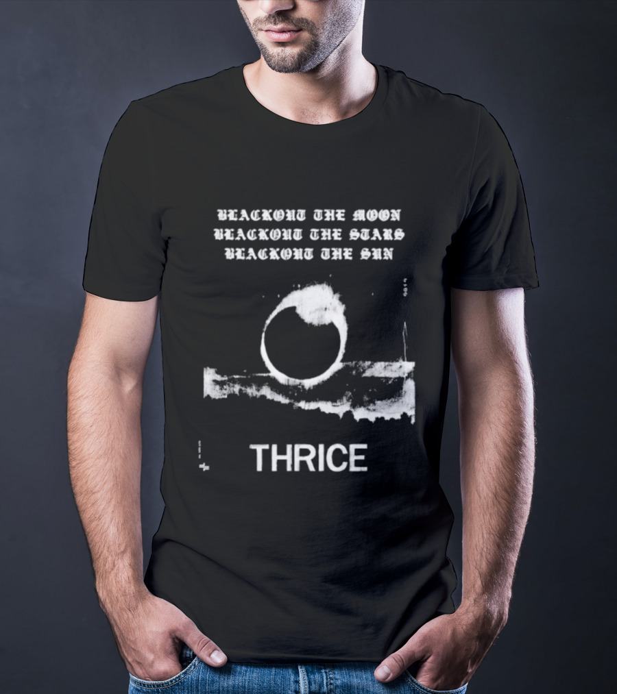 Thrice Blackout The Moon Stars Sun Circle Art T-Shirt