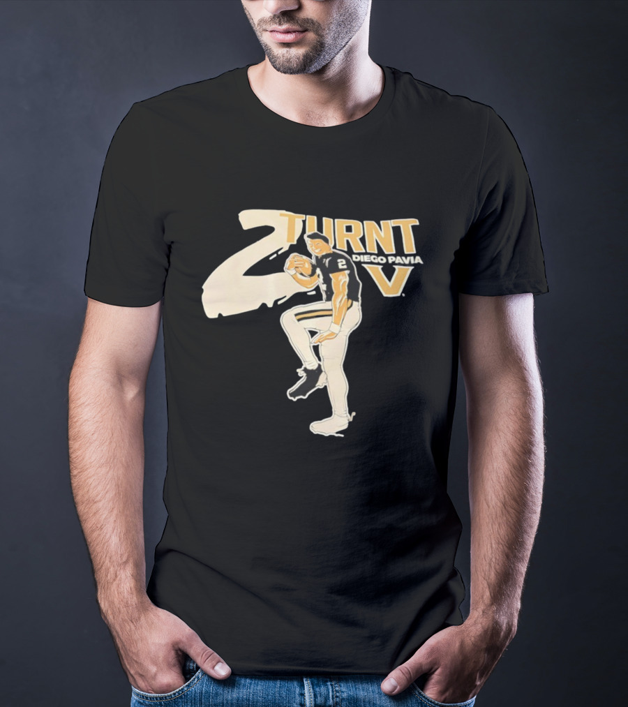 2Turnt Vanderbilt Diego Pavia Football Player T-Shirt