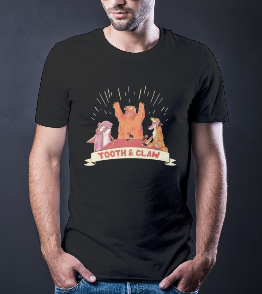 Tooth And Claw Podcast Animal Trio Doppleganger T-Shirt