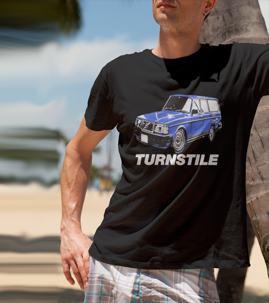 Turnstile Volvo Car Blue Illustration T-Shirt