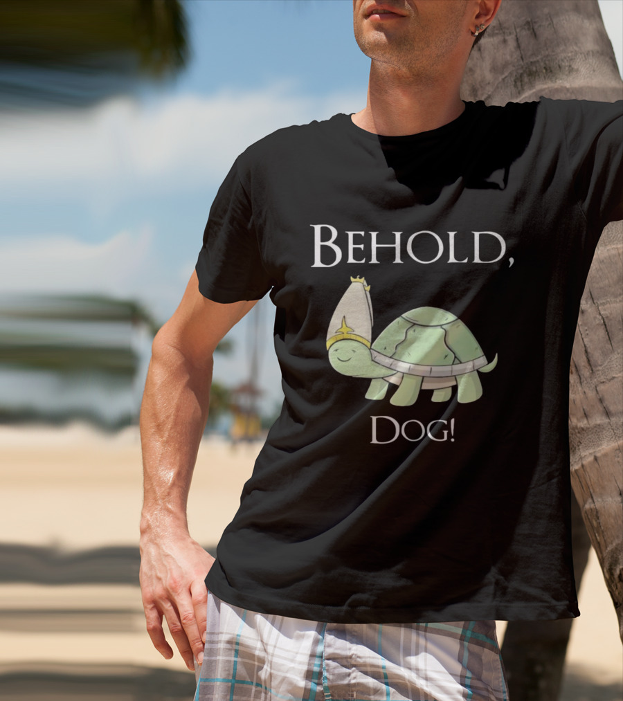 Behold Dog Turtle Wearing Bishop Hat T-Shirt
