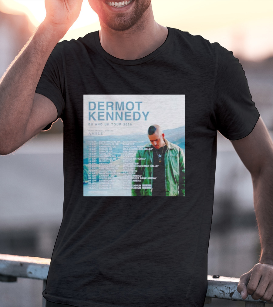 Dermot Kennedy EU And UK Tour 2026 With Special Guests Amble Concert Dates And Locations T-Shirt