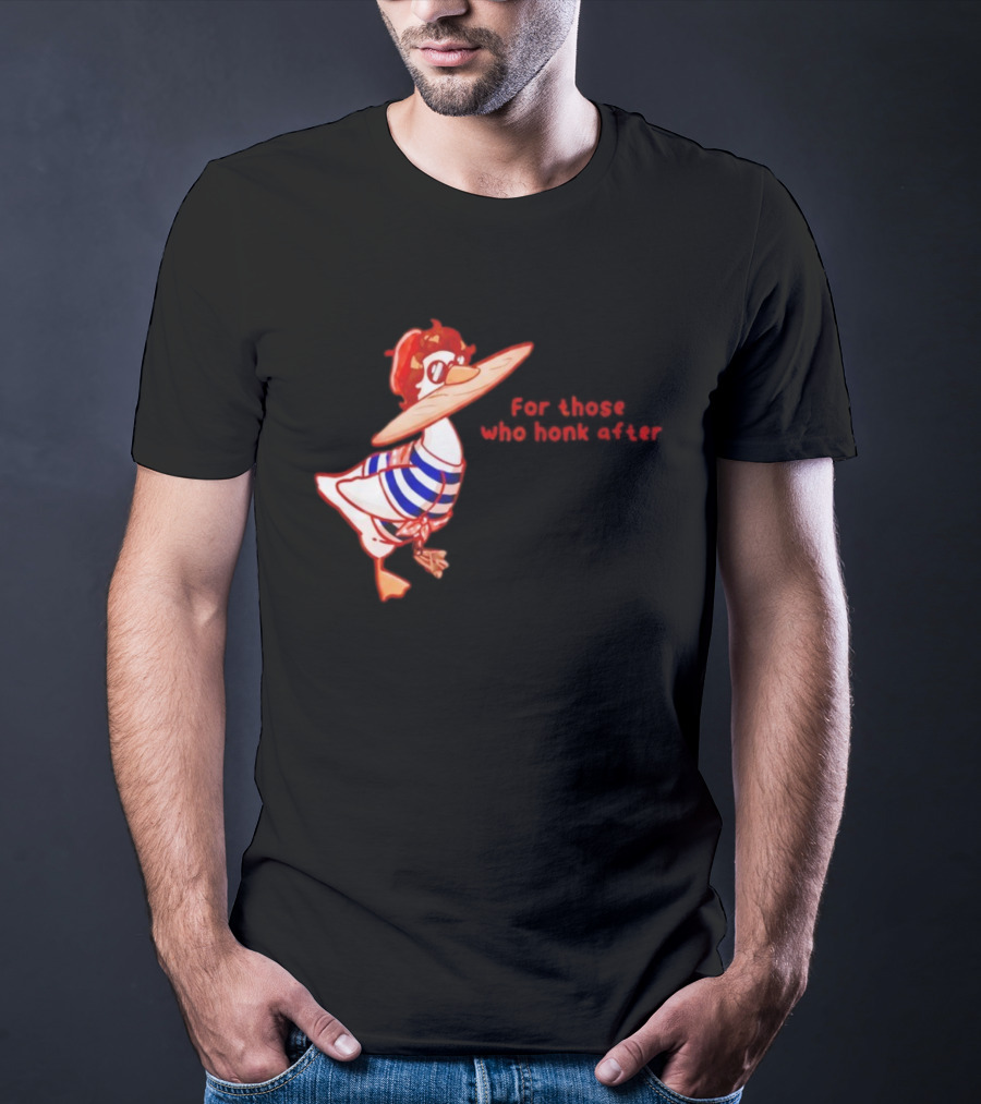 Goosetave For Those Who Honk After Goose In Glasses And Striped T-Shirt