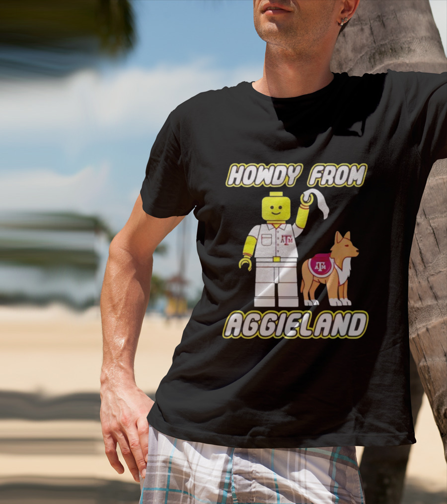Howdy From Aggieland Texas A&M Character And Dog T-Shirt