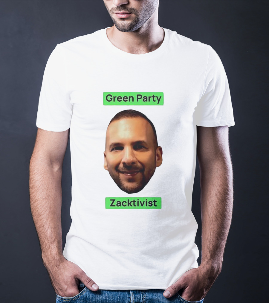 Green Party Zacktivist Face Graphic T-Shirt