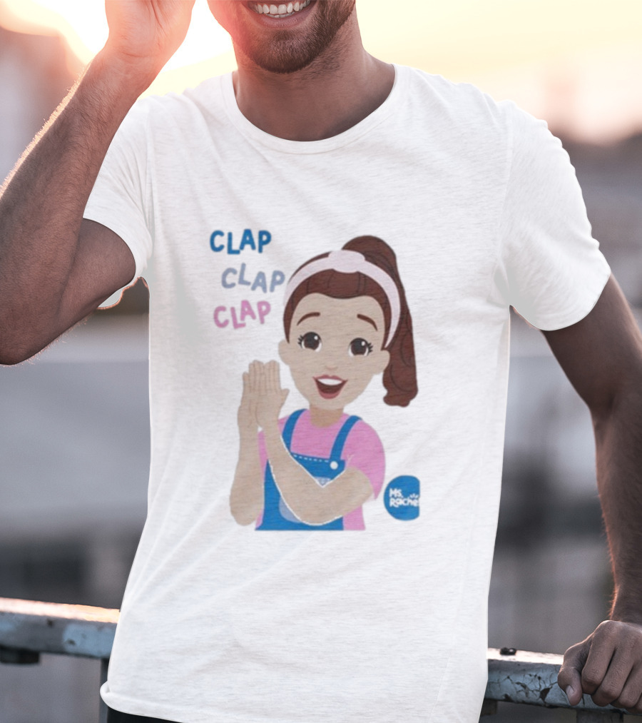 Ms Rachel Clap Clap Clap Cartoon Character Fun Educational Kids T-Shirt