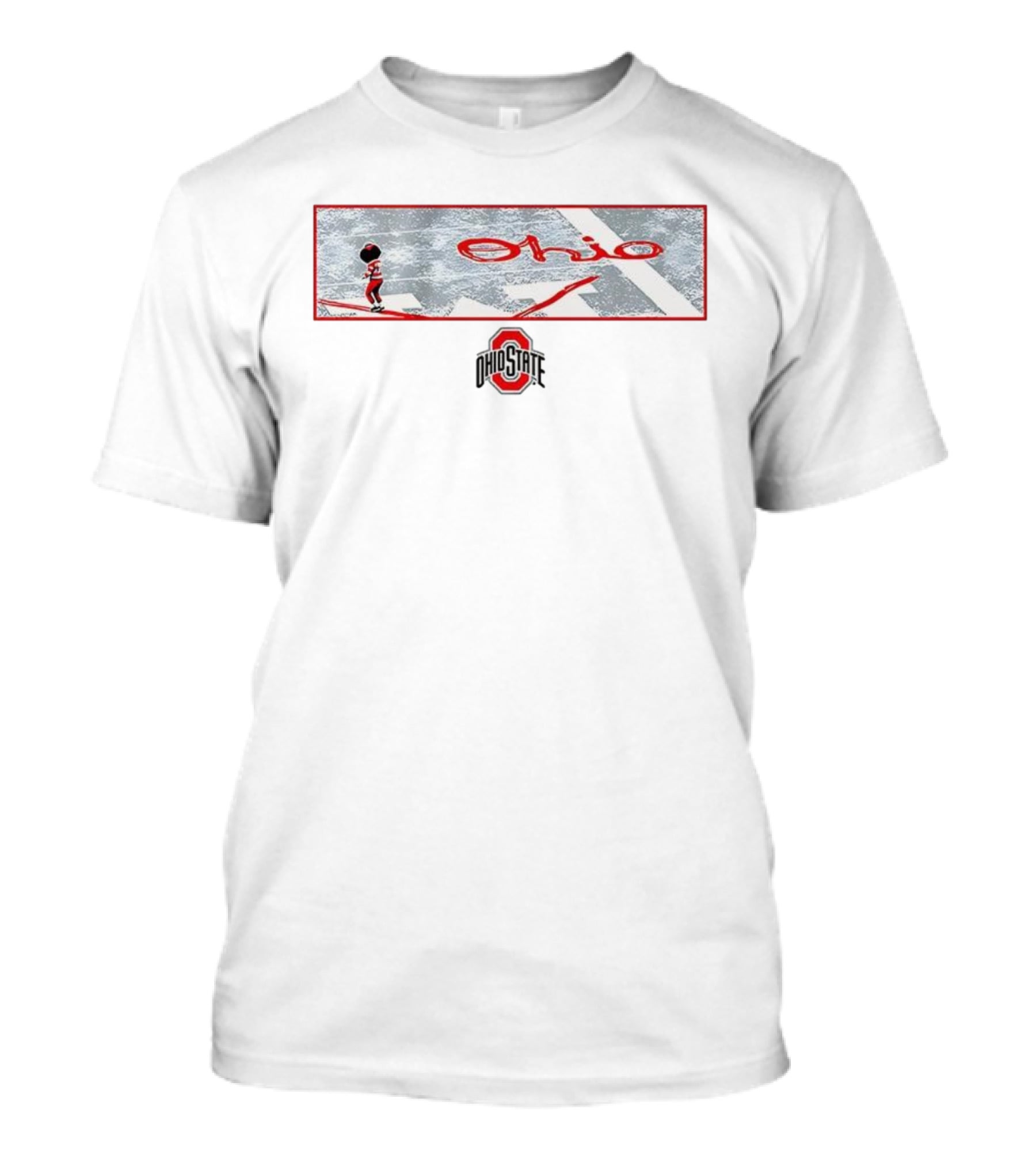 Ohio State Buckeyes Football Ohio Stadium Brutus Mascot T-Shirt