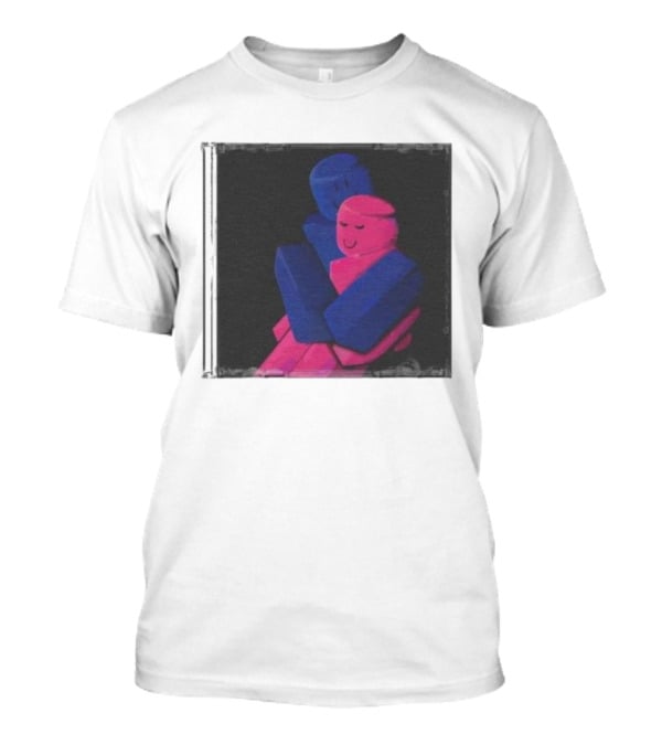 Roblox Boy And Girl Hugging Block Figures T-Shirt