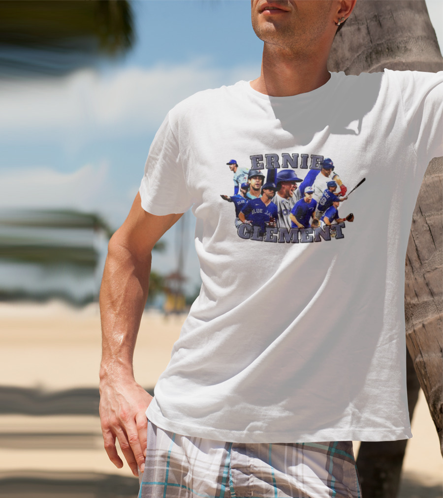 Ernie Clement Toronto Blue Jays Baseball Player Collage T-Shirt