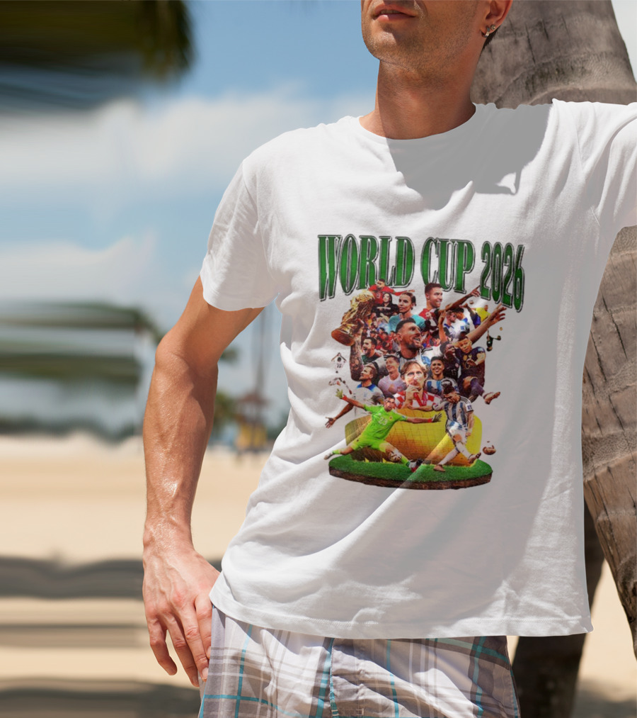 World Cup 2026 Soccer Celebration Stars And Trophy T-Shirt