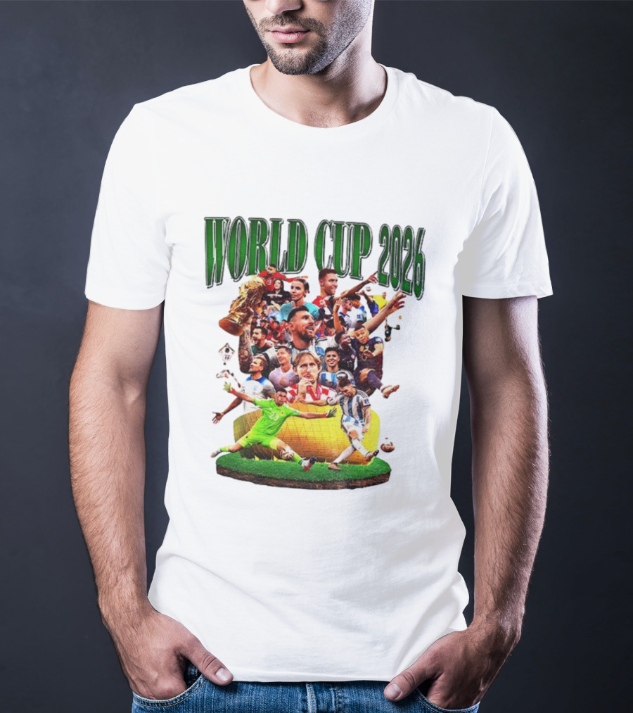 World Cup 2026 Soccer Celebration Stars And Trophy T-Shirt