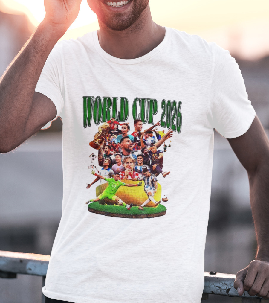 World Cup 2026 Soccer Celebration Stars And Trophy T-Shirt