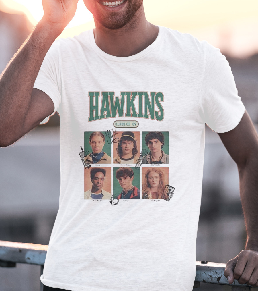 Hawkins Class Of ’87 Hellfire Lives Tour Stranger Things Characters T-Shirt