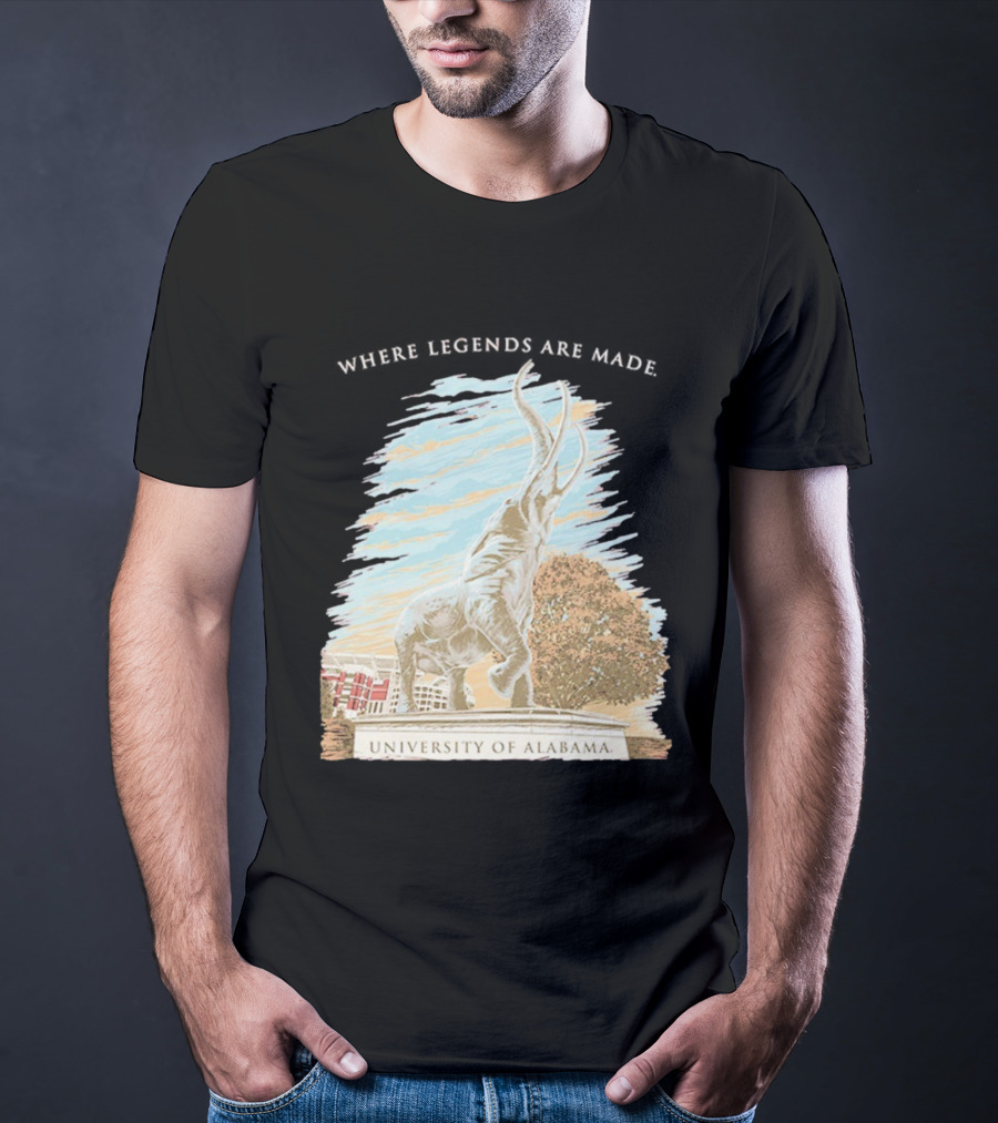 University Of Alabama Tuska Statue Where Legends Are Made T-Shirt