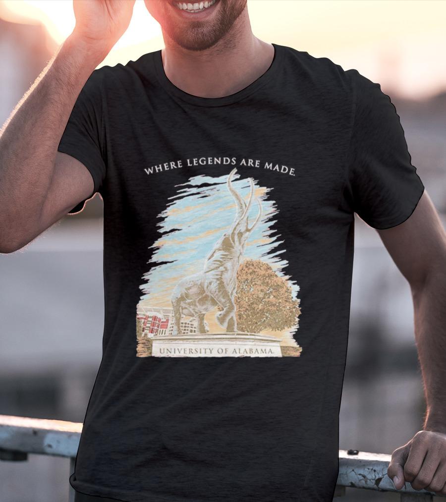 University Of Alabama Tuska Statue Where Legends Are Made T-Shirt