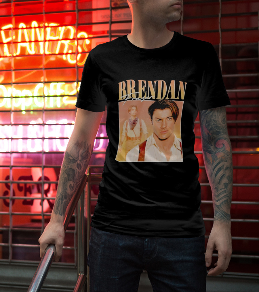 Brendan Fraser 90s Retro Style T-Shirt