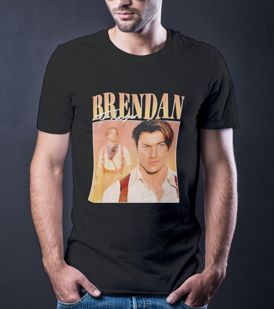 Brendan Fraser 90s Retro Style T-Shirt