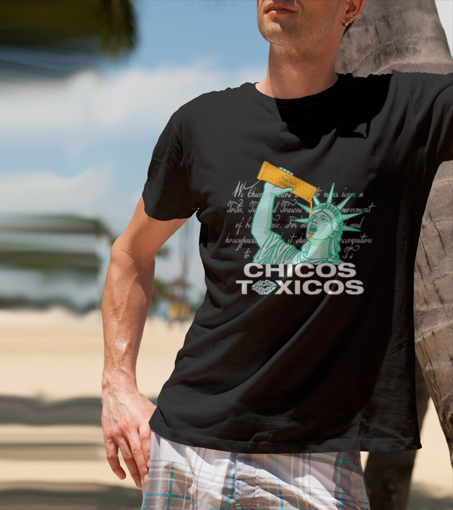 Chicos Toxicos Statue Of Liberty Honeycomb New York Humor T-Shirt