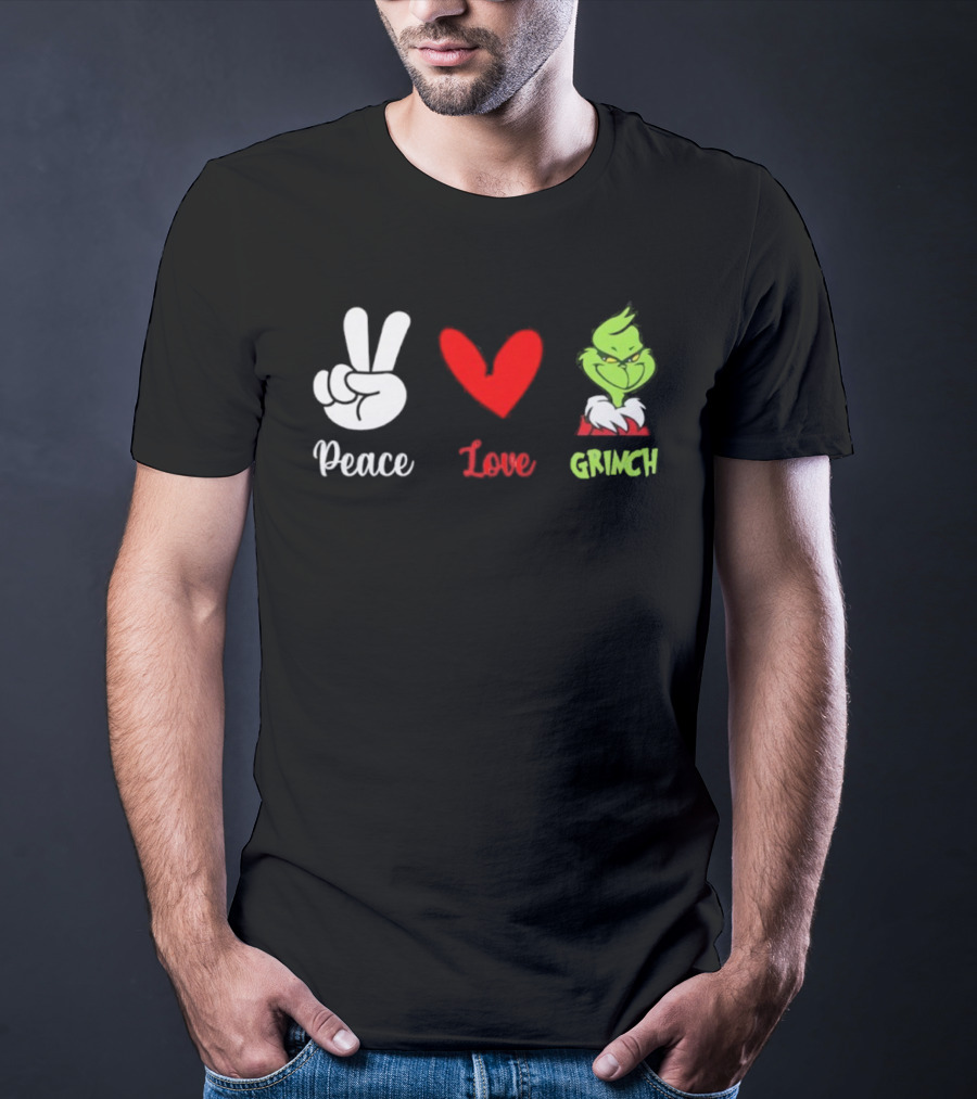 Peace Love Grinch Holiday Celebration T-Shirt