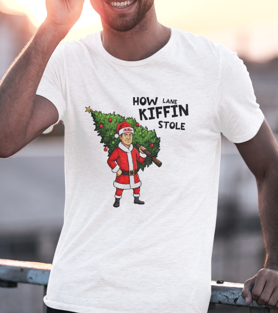How Lane Kiffin Stole Christmas Ole Miss Santa Tree T-Shirt