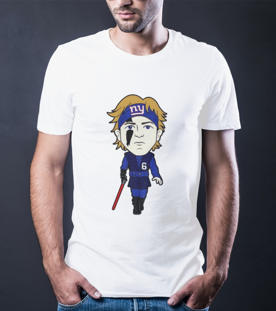 Cam Skattebo Cartoon NY Force Be With You T-Shirt