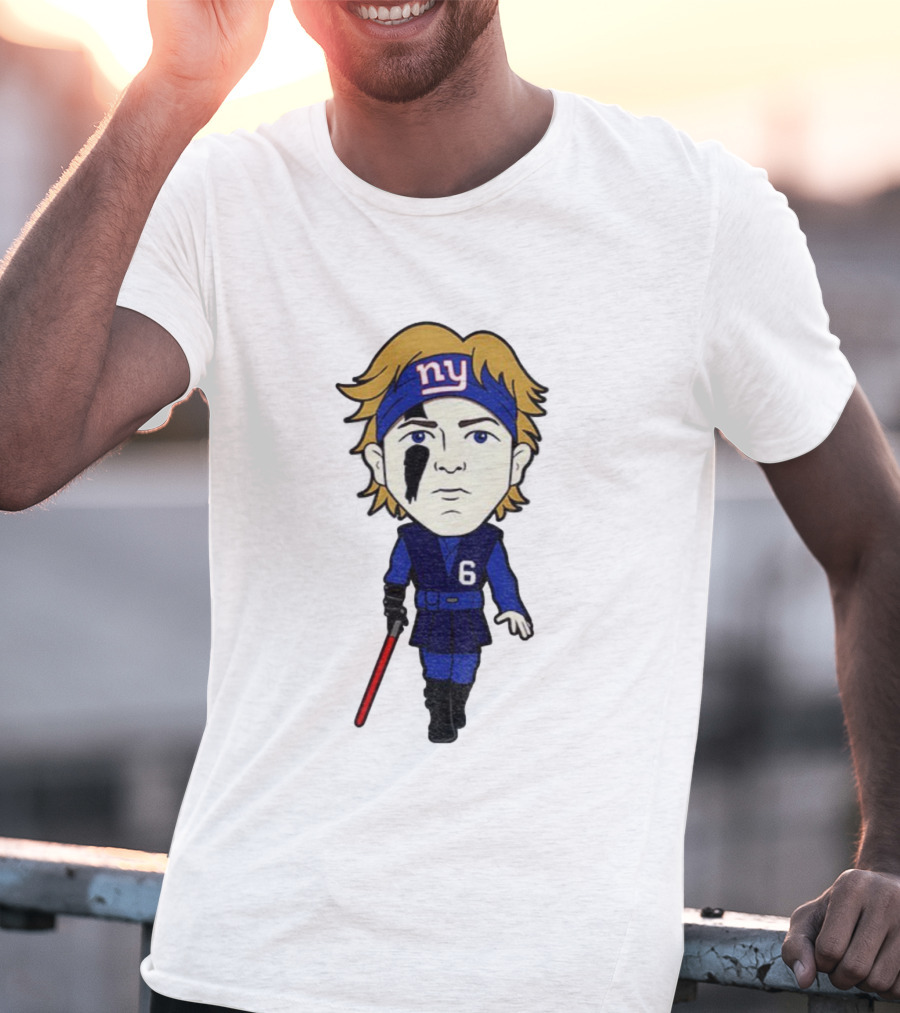 Cam Skattebo Cartoon NY Force Be With You T-Shirt